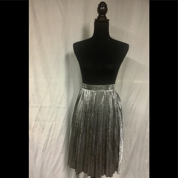 🌟HP🌟 Pleated Metallic Midi Skirt - Picture 4 of 8